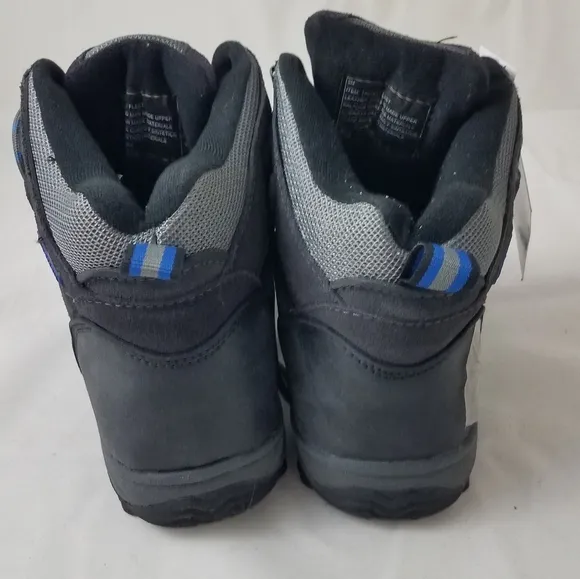 Khombu Men's Fleet Leather Boots 9 NWT Grey/Blue Waterproof