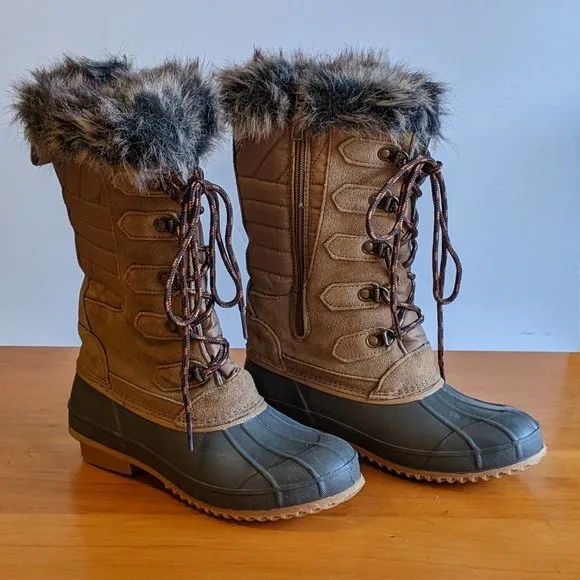 Khombu Tall Lace-Up Waterproof Boots Colyn, women's size 6