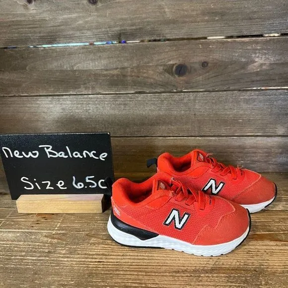 Kids New Balance Fresh Foam 515 Red Mesh Lace Up Shoes‎ Sneakers Size 6.5C