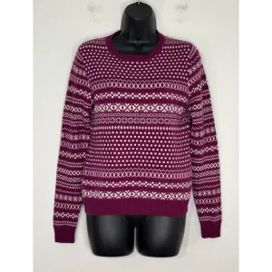 Kier   J 100% Cashmere Sweater Long Sleeve Pullover Pink Cabincore, M