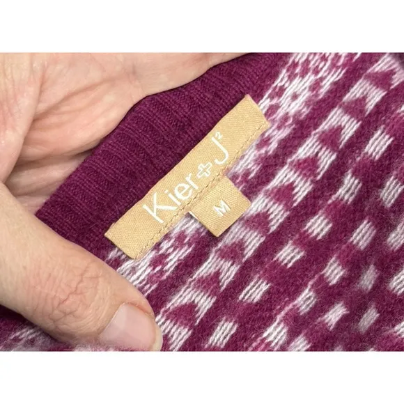 Kier   J 100% Cashmere Sweater Long Sleeve Pullover Pink Cabincore, M