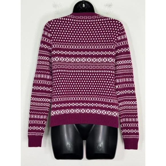 Kier   J 100% Cashmere Sweater Long Sleeve Pullover Pink Cabincore, M