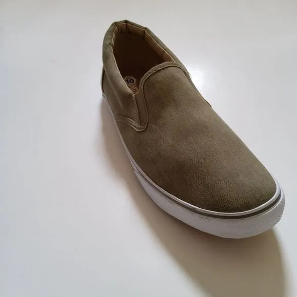 KingSize Slip On Canvas Sneakers Size 10 Grey New