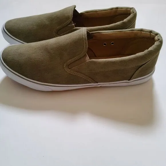 KingSize Slip On Canvas Sneakers Size 10 Grey New