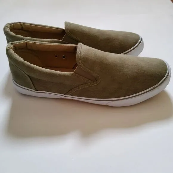 KingSize Slip On Canvas Sneakers Size 10 Grey New