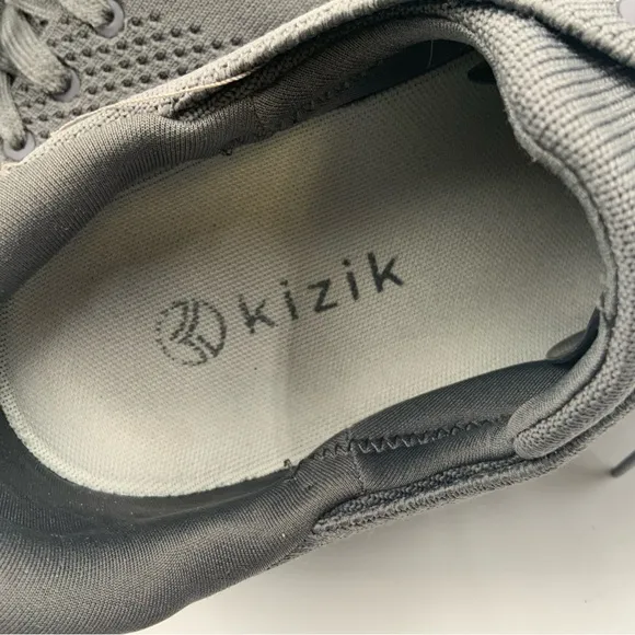 Kizik Charcoal Lima  Lace-Up Slip-On Sneakers. Unisex Men’s Size 8/ Women’s 9.5.