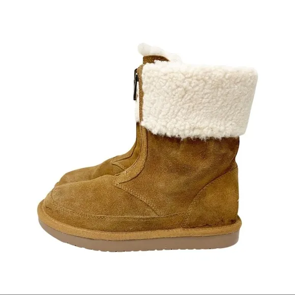 Kookaburra by UGG kids Lytta faux fur front zip booties. Size 2 S# 1121540K