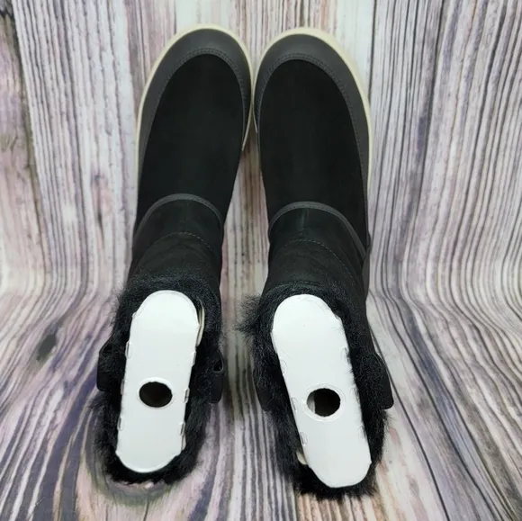 Koolaburra by Ugg Black Tynlee Suede Pull On Waterproof Boots
