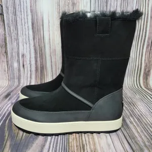 Koolaburra by Ugg Black Tynlee Suede Pull On Waterproof Boots