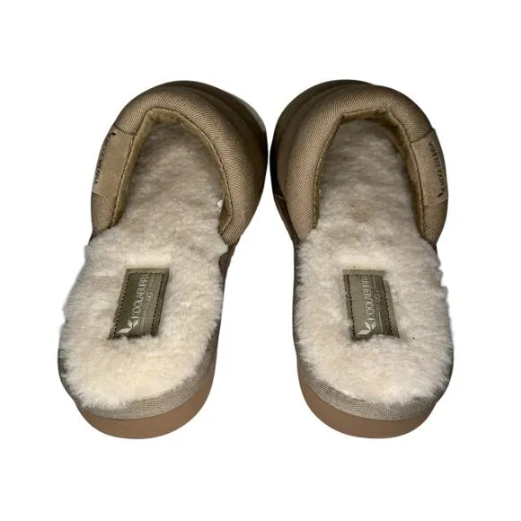 KOOLABURRA by UGG Rommie Mens Slippers Dune Size 9 Slides Fuzzy Comfy Shoes New