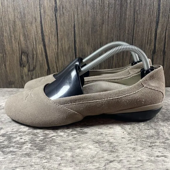 KURU Vienna Womens Size 6 Taupe Plantar Fasciitis Comfort Ballet Flats Shoes