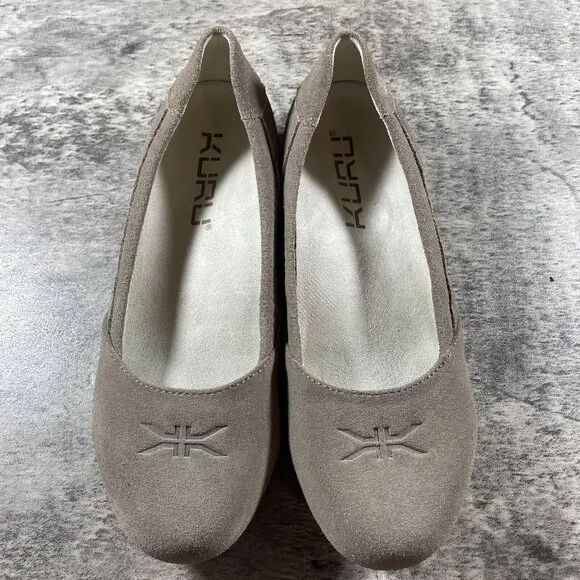 KURU Vienna Womens Size 6 Taupe Plantar Fasciitis Comfort Ballet Flats Shoes