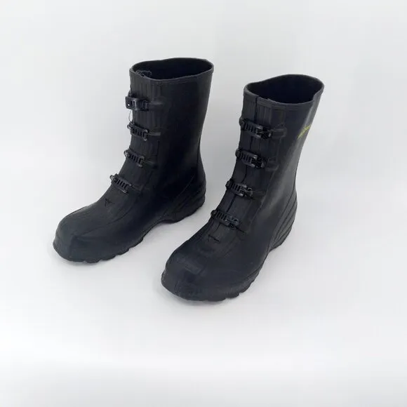 Lacrosse Z Series 11&quot; 4 Metal Buckle Rubber Overshoe Boots Black 266160 Size 11