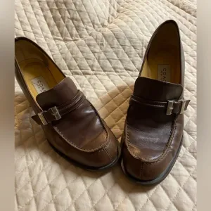 Ladies Brown Leather Made In Italy COACH New York Size 6 Loafers Office Shoes