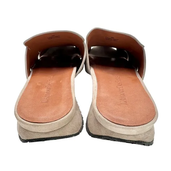 L’Amour Des Pieds | Women | Tarius Taupe Neutral Suede Mule Slides | Size 9 M