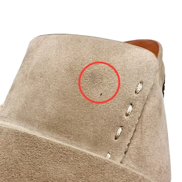 L’Amour Des Pieds | Women | Tarius Taupe Neutral Suede Mule Slides | Size 9 M