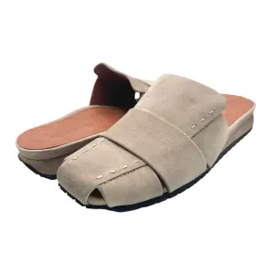 L’Amour Des Pieds | Women | Tarius Taupe Neutral Suede Mule Slides | Size 9 M