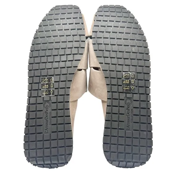 L’Amour Des Pieds | Women | Tarius Taupe Neutral Suede Mule Slides | Size 9 M