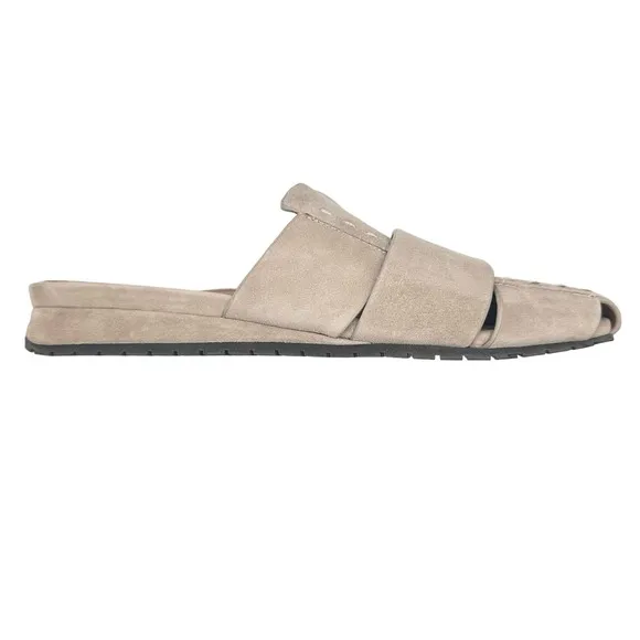 L’Amour Des Pieds | Women | Tarius Taupe Neutral Suede Mule Slides | Size 9 M