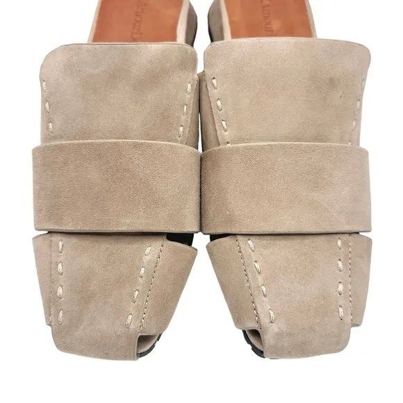 L’Amour Des Pieds | Women | Tarius Taupe Neutral Suede Mule Slides | Size 9 M