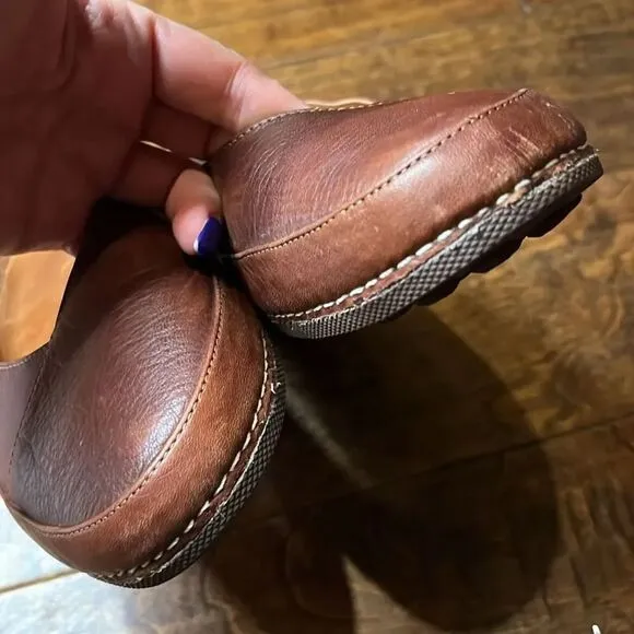 L’Amour Des Pieds Dareau Leather Slip-On Flats, 9!