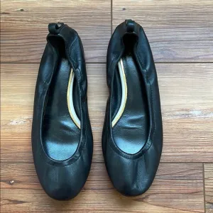 Lanvin Black Leather Ballet Flats