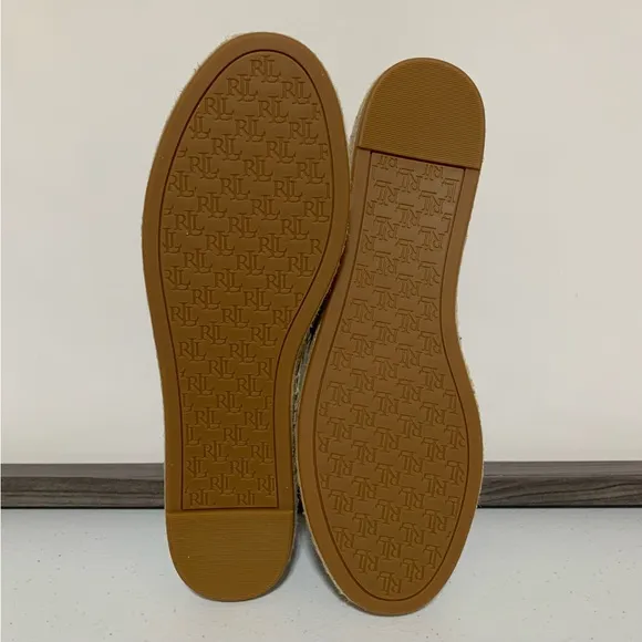 Lauren Ralph Lauren Cameryn III Floral Leather Espadrilles-Size 6.5 NWOT