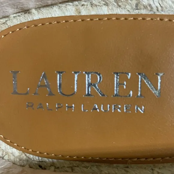 Lauren Ralph Lauren Cameryn III Floral Leather Espadrilles-Size 6.5 NWOT
