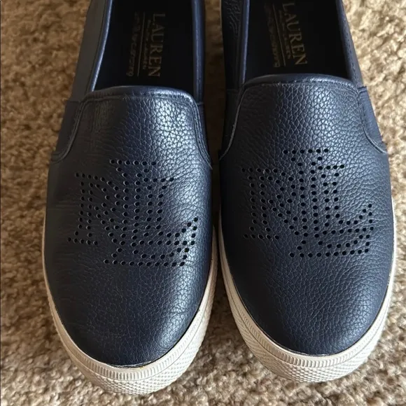 Lauren Ralph Lauren Jarrett Sneakers - White/Navy 7B