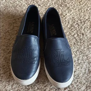 Lauren Ralph Lauren Jarrett Sneakers - White/Navy 7B