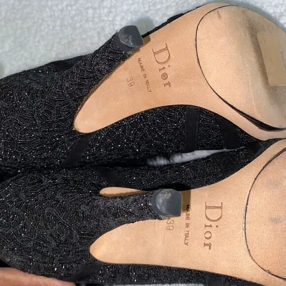 LChristian Dior Black Boots(Size 9)