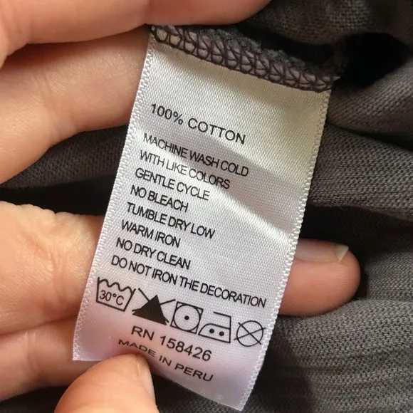 Leallo size L 100% cotton Ana Racerback Tank Midi Dress charcoal grey