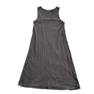 Leallo size L 100% cotton Ana Racerback Tank Midi Dress charcoal grey