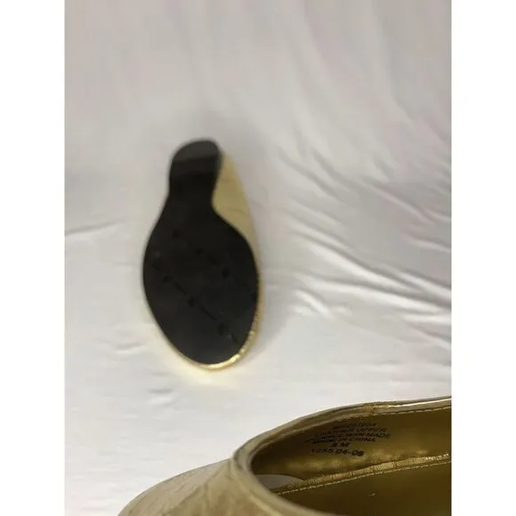 LEATHER FLATS Lauren Ralph Lauren‎ Golden Size 8