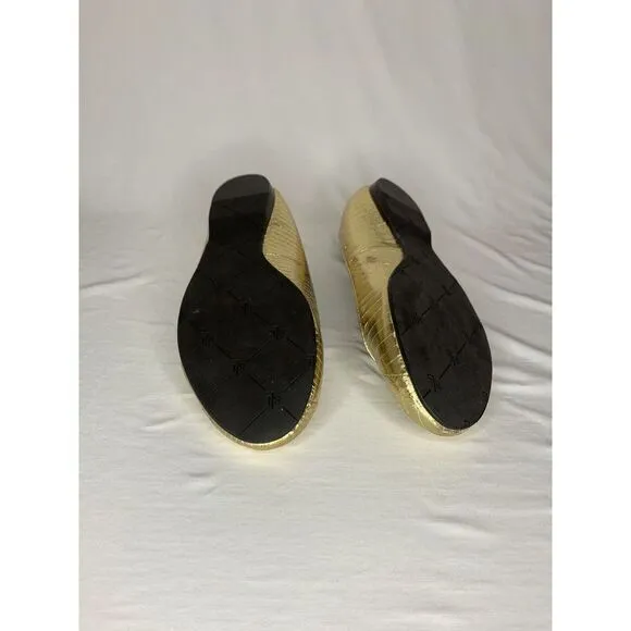 LEATHER FLATS Lauren Ralph Lauren‎ Golden Size 8
