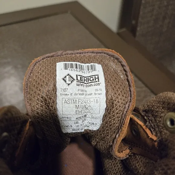 Lehigh Safety Boots size 8 1/2