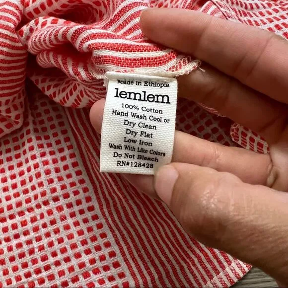 Lemlem Semira Popover Embroidered Mini Dress sz XS