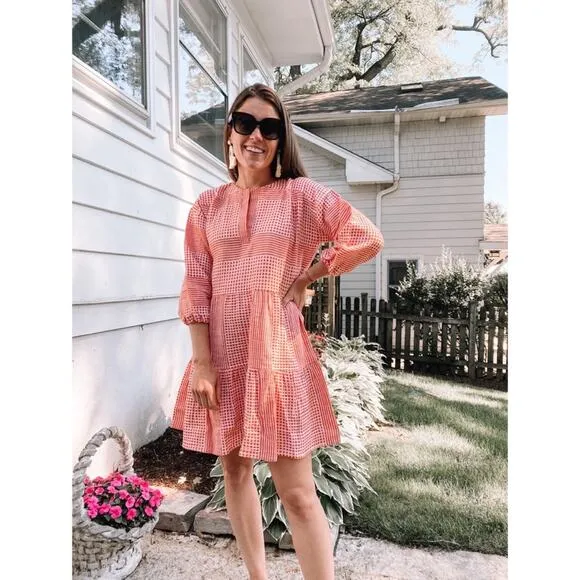 Lemlem Semira Popover Embroidered Mini Dress sz XS