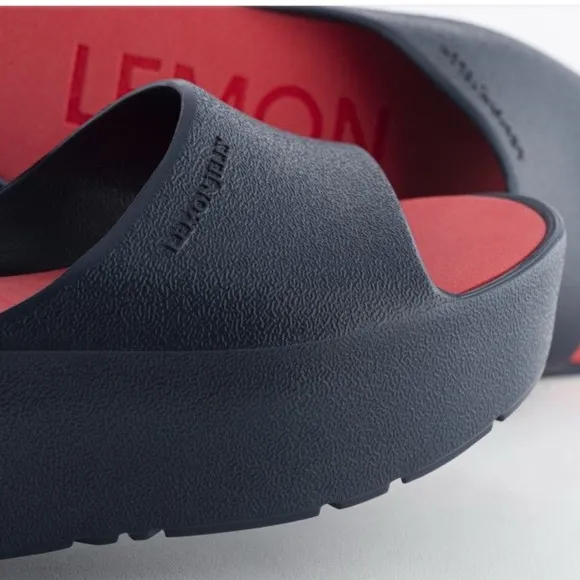 LEMON JELLY SUNNY Navy Blue Red Slide SUNNY Sandals Size 37EU / US