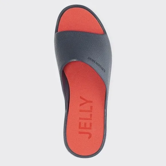 LEMON JELLY SUNNY Navy Blue Red Slide SUNNY Sandals Size 37EU / US