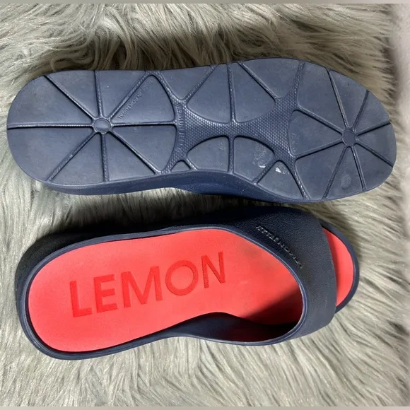LEMON JELLY SUNNY Navy Blue Red Slide SUNNY Sandals Size 37EU / US