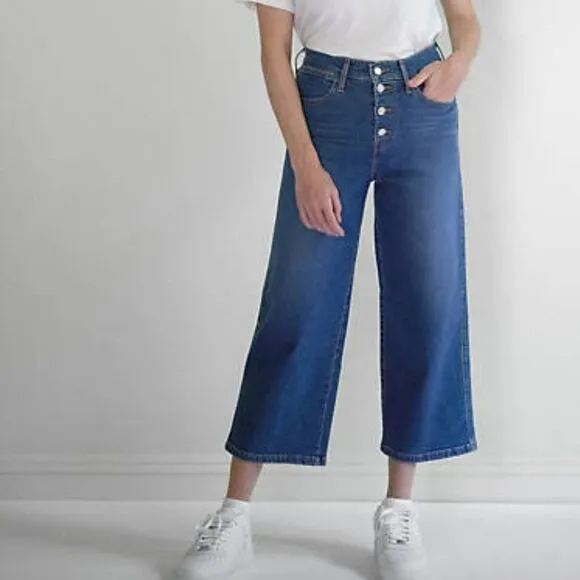 Levi's Mile High Cropped Wide Leg Jeans Women's Sz 27