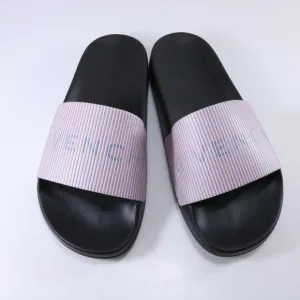 Light Pink Stripe Classic Pool Slides slide sandals D385