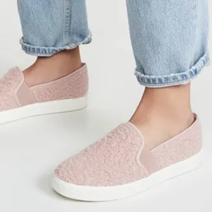 Like new Vince Blair Pink Faux Shearling Slip on Sneaker