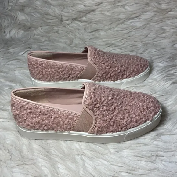 Like new Vince Blair Pink Faux Shearling Slip on Sneaker
