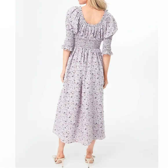 Lilac Ruched Neck Cali Midi DressHYACINTH HOUSE