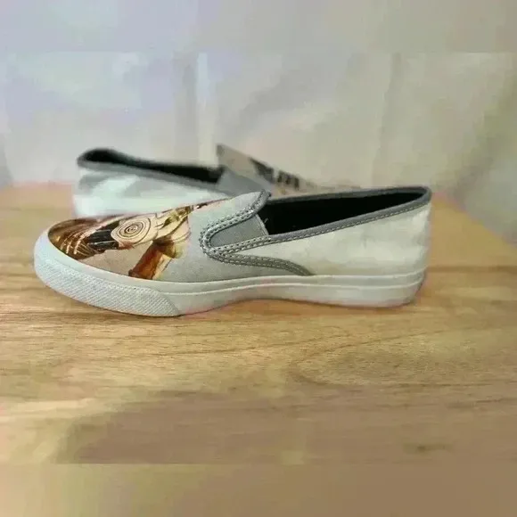 Limited Edition Sperry Star Wars Cloud R2D2 &amp;C3PO Slip on Sneakers Size 6.5