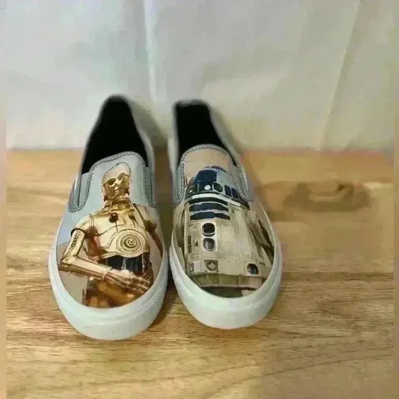 Limited Edition Sperry Star Wars Cloud R2D2 &amp;C3PO Slip on Sneakers Size 6.5