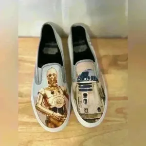 Limited Edition Sperry Star Wars Cloud R2D2 &amp;C3PO Slip on Sneakers Size 6.5