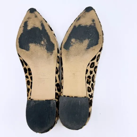 LK Bennett Elin Leopard Print Calf Hair Flats